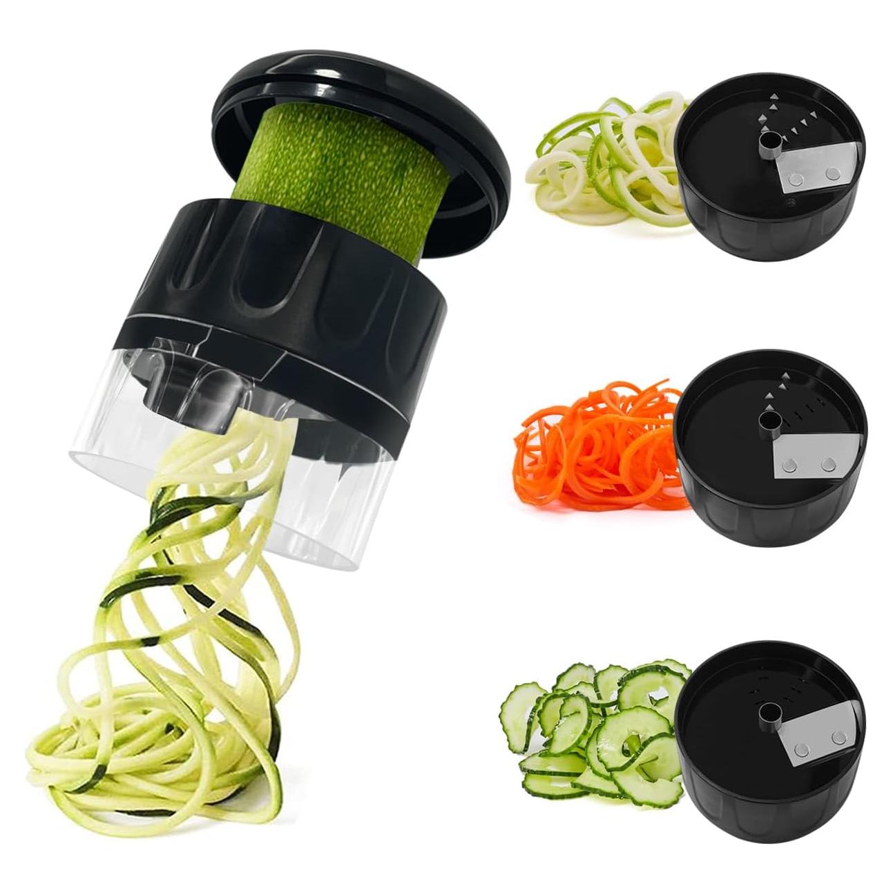 Cortador Espiralizador de Verduras 3 en 1 SUREWIN Negro