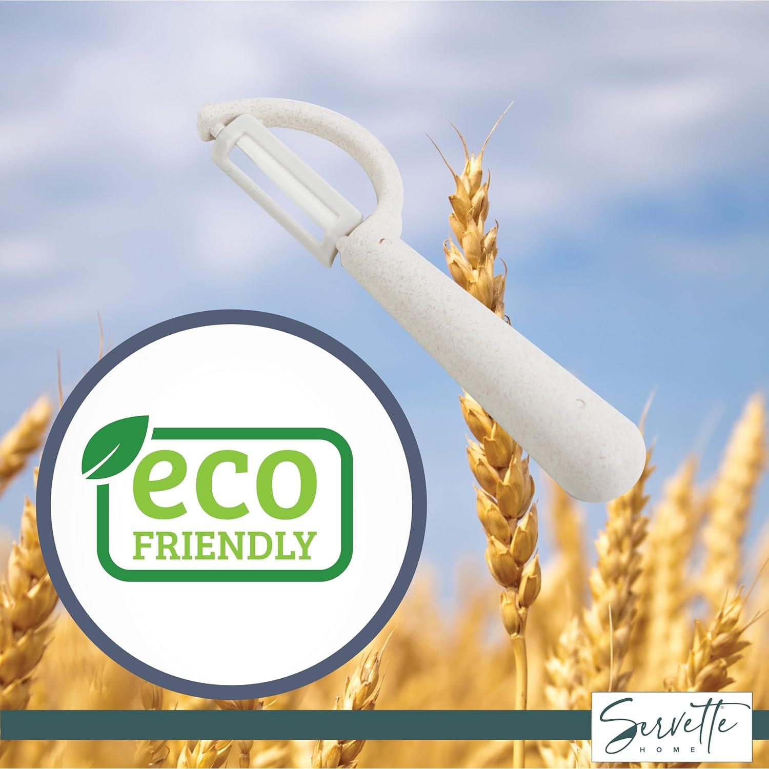 Peladores de Frutas y Verduras Servette Home - Cuchillas de Cerámica y Acero Inoxidable