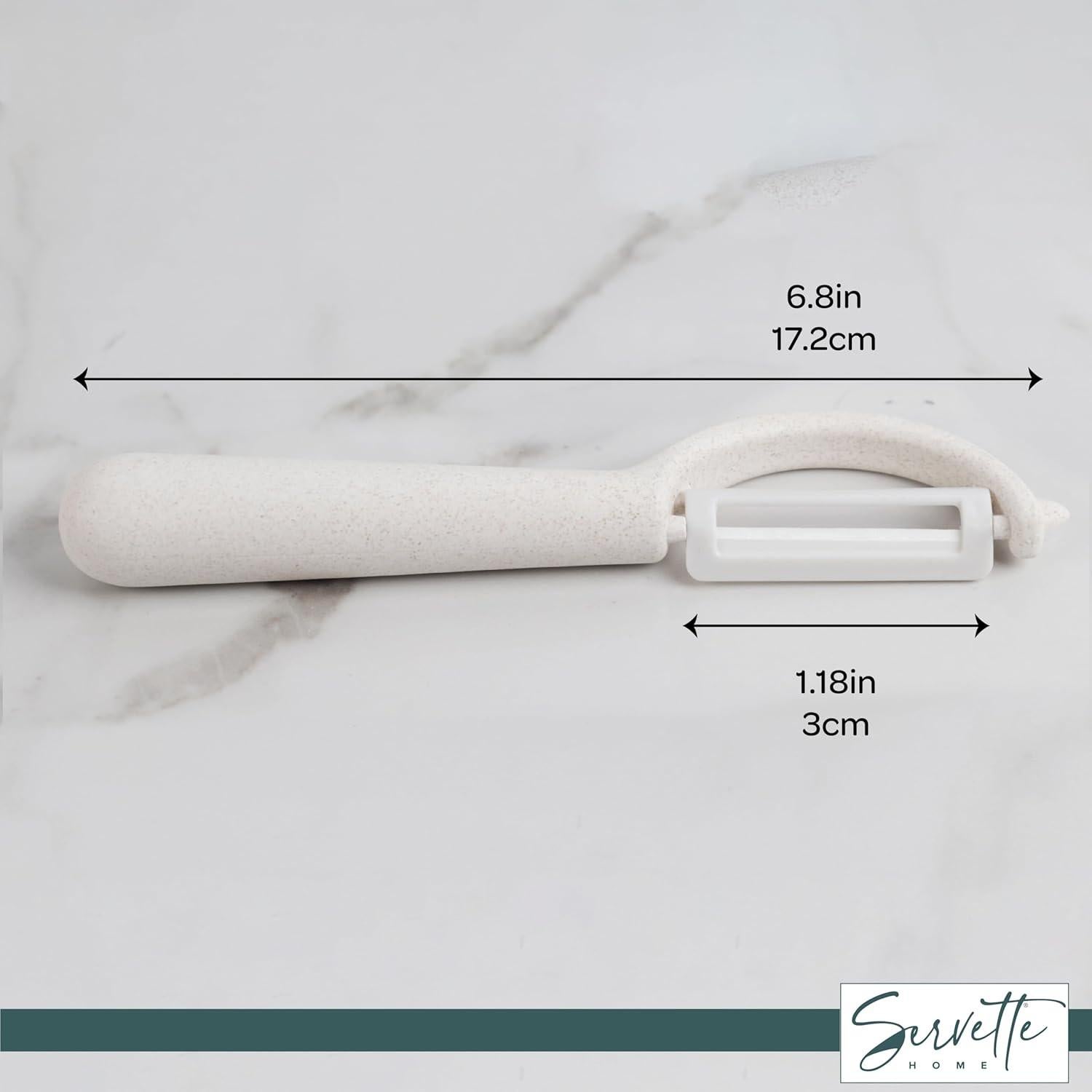 Peladores de Frutas y Verduras Servette Home - Cuchillas de Cerámica y Acero Inoxidable