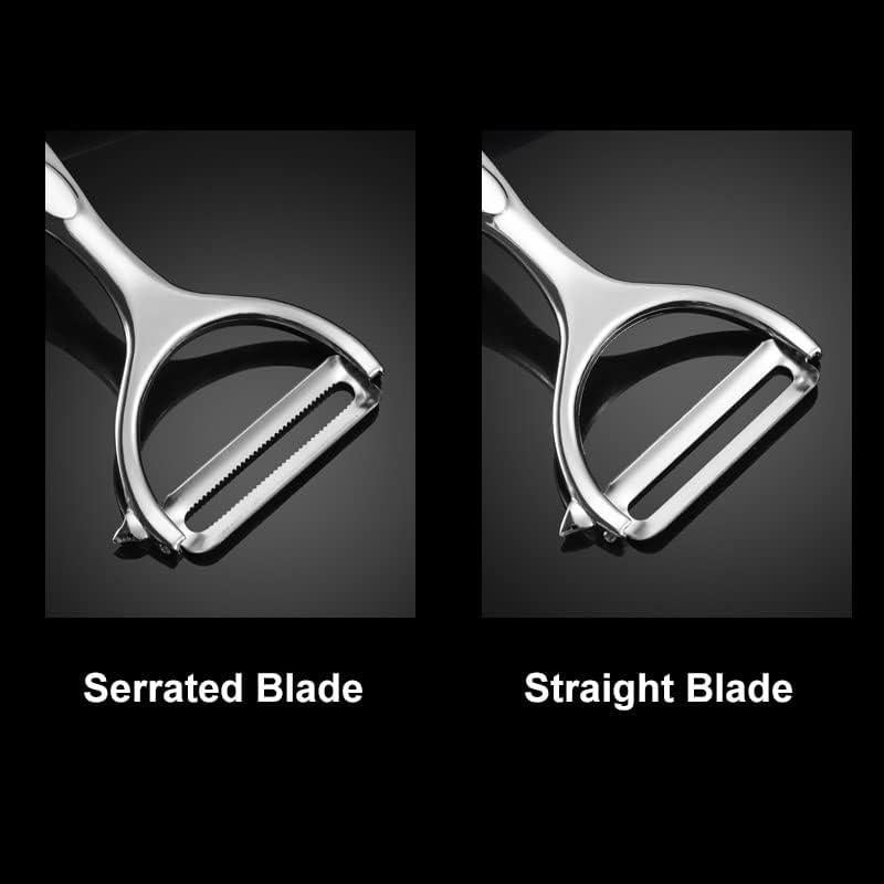 Conjunto de Peladores Amouy 2 Piezas Acero Inoxidable Y