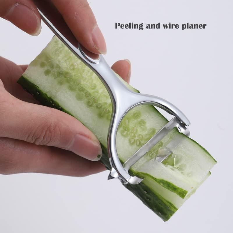 Conjunto de Peladores Amouy 2 Piezas Acero Inoxidable Y