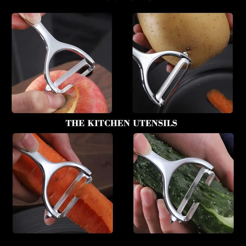 Conjunto de Peladores Amouy 2 Piezas Acero Inoxidable Y