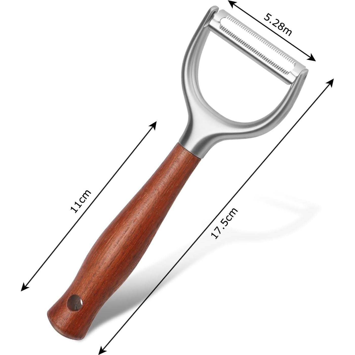 Pelador de Verduras Lyveit STWD003-1 con Mango de Madera Antideslizante