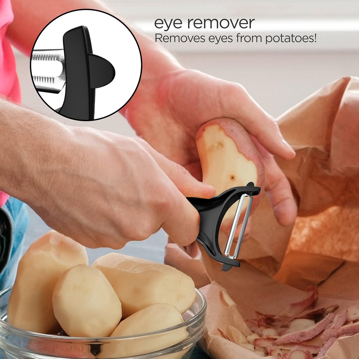 Pelador de Patatas y Verduras LÖFFEL - Doble Cara Ergonómico