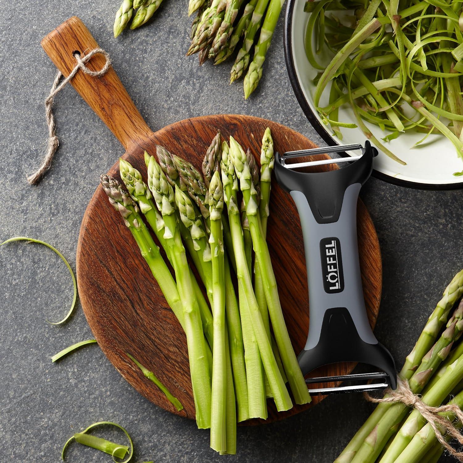 Pelador de Patatas y Verduras LÖFFEL - Doble Cara Ergonómico