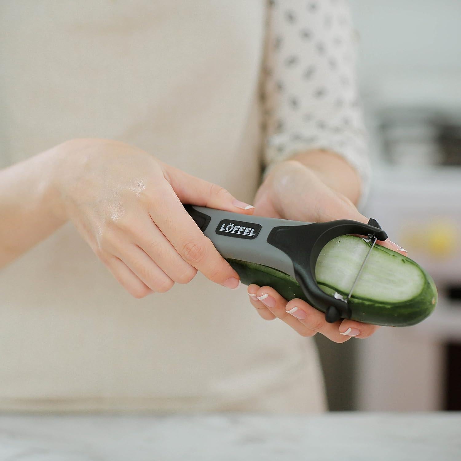 Pelador de Patatas y Verduras LÖFFEL - Doble Cara Ergonómico