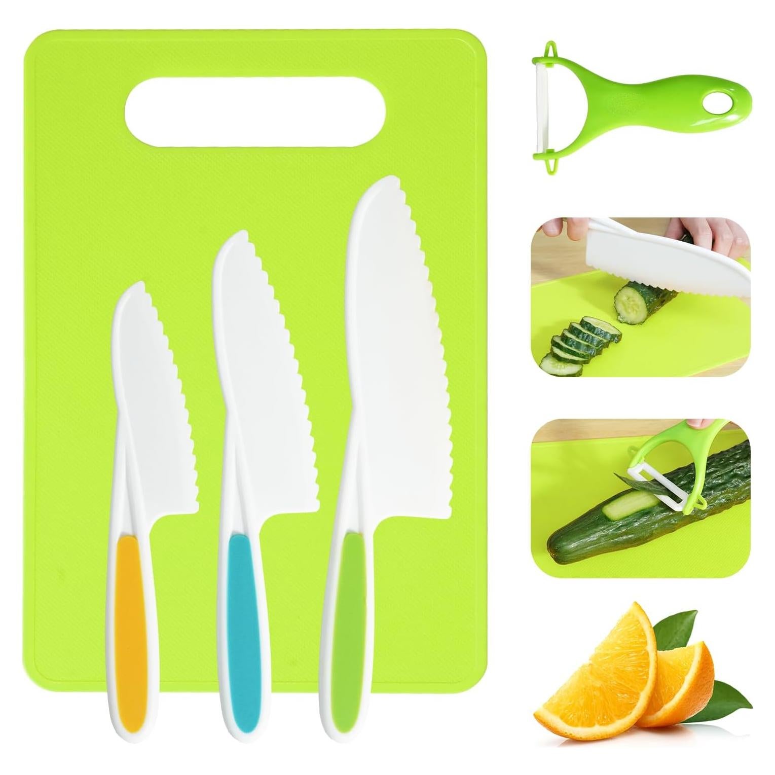 Juego de cuchillos para niños Melican 5 piezas seguro BPA