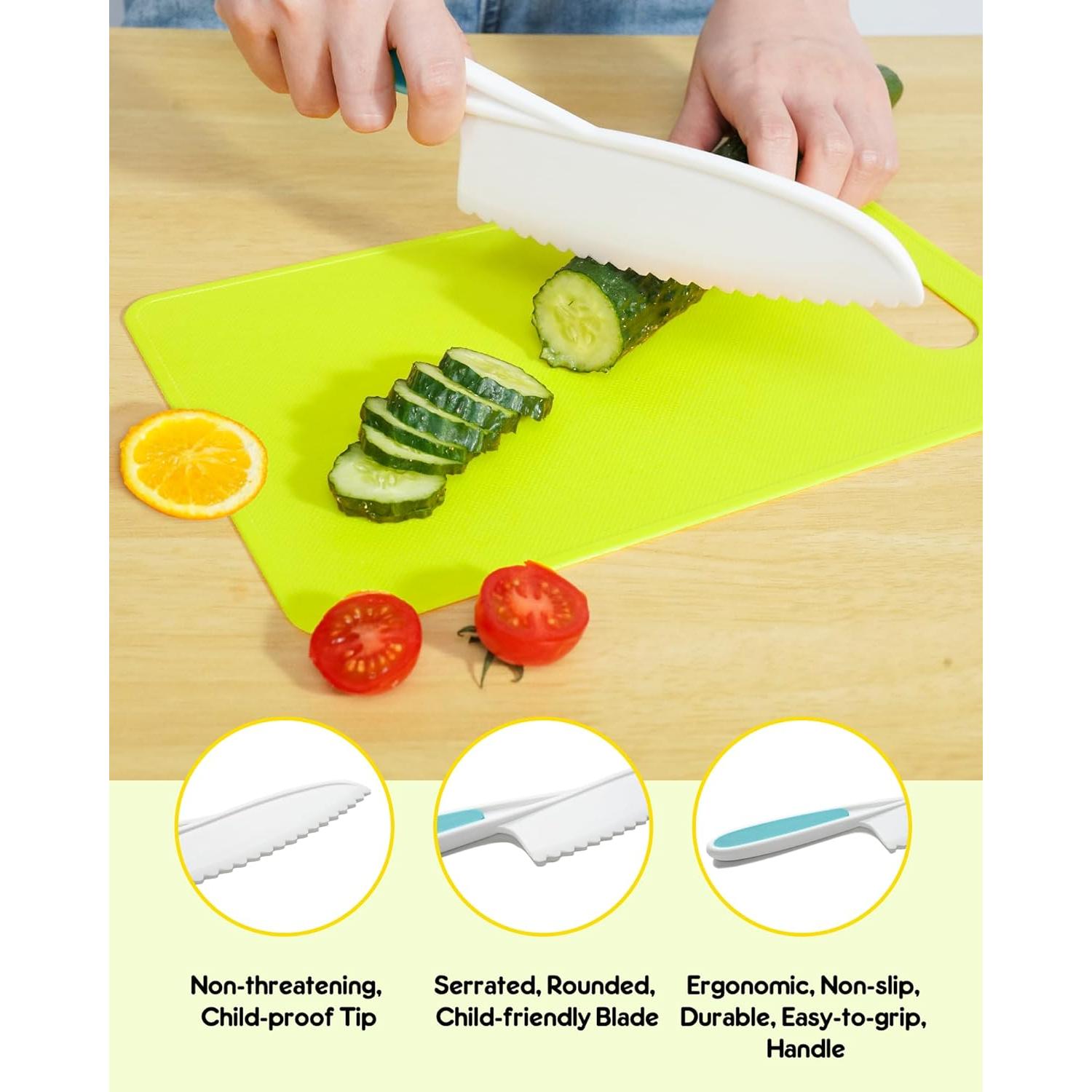 Juego de cuchillos para niños Melican 5 piezas seguro BPA