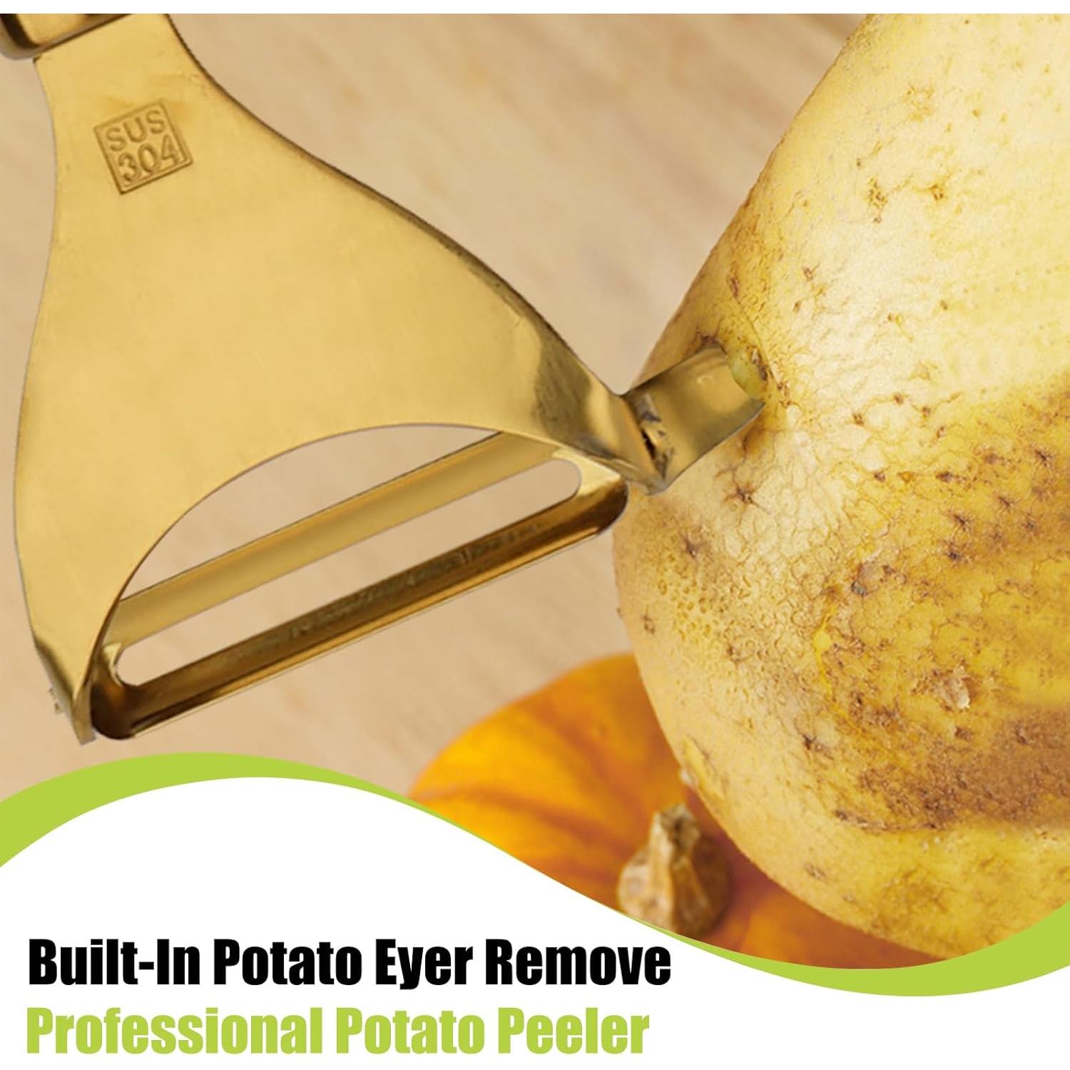 Conjunto de Peladores de Verduras WELLSUIT 2 Piezas Acero Inoxidable