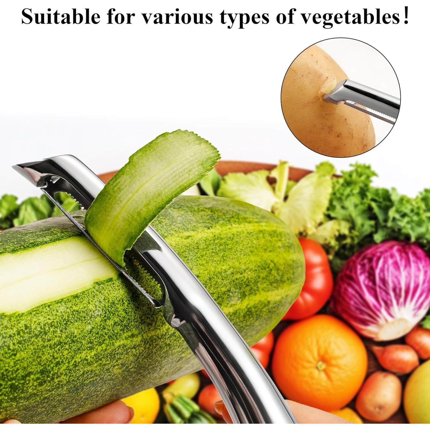 Pelador de Verduras LIIGEMI Acero Inoxidable Ergonómico 18 cm