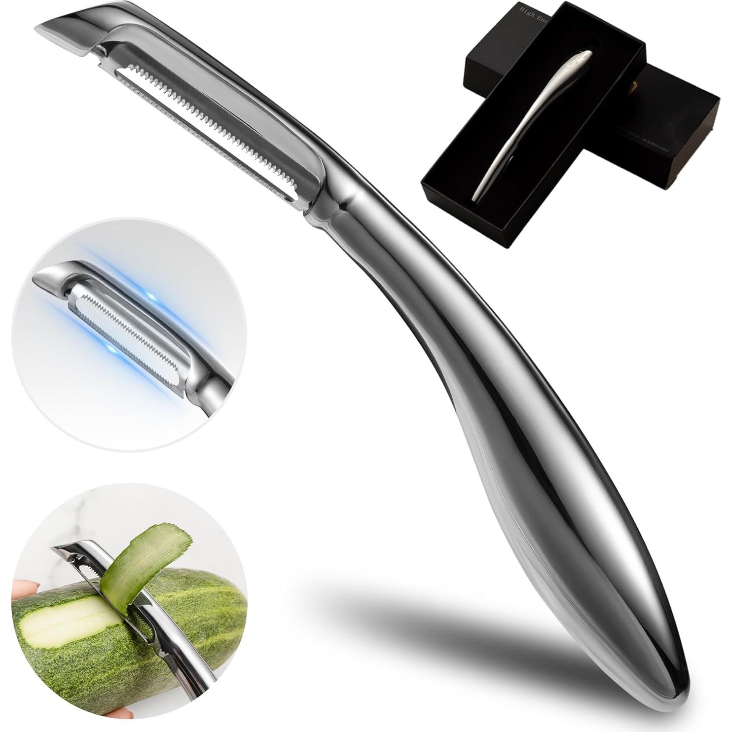 Pelador de Verduras LIIGEMI Acero Inoxidable Ergonómico 18 cm