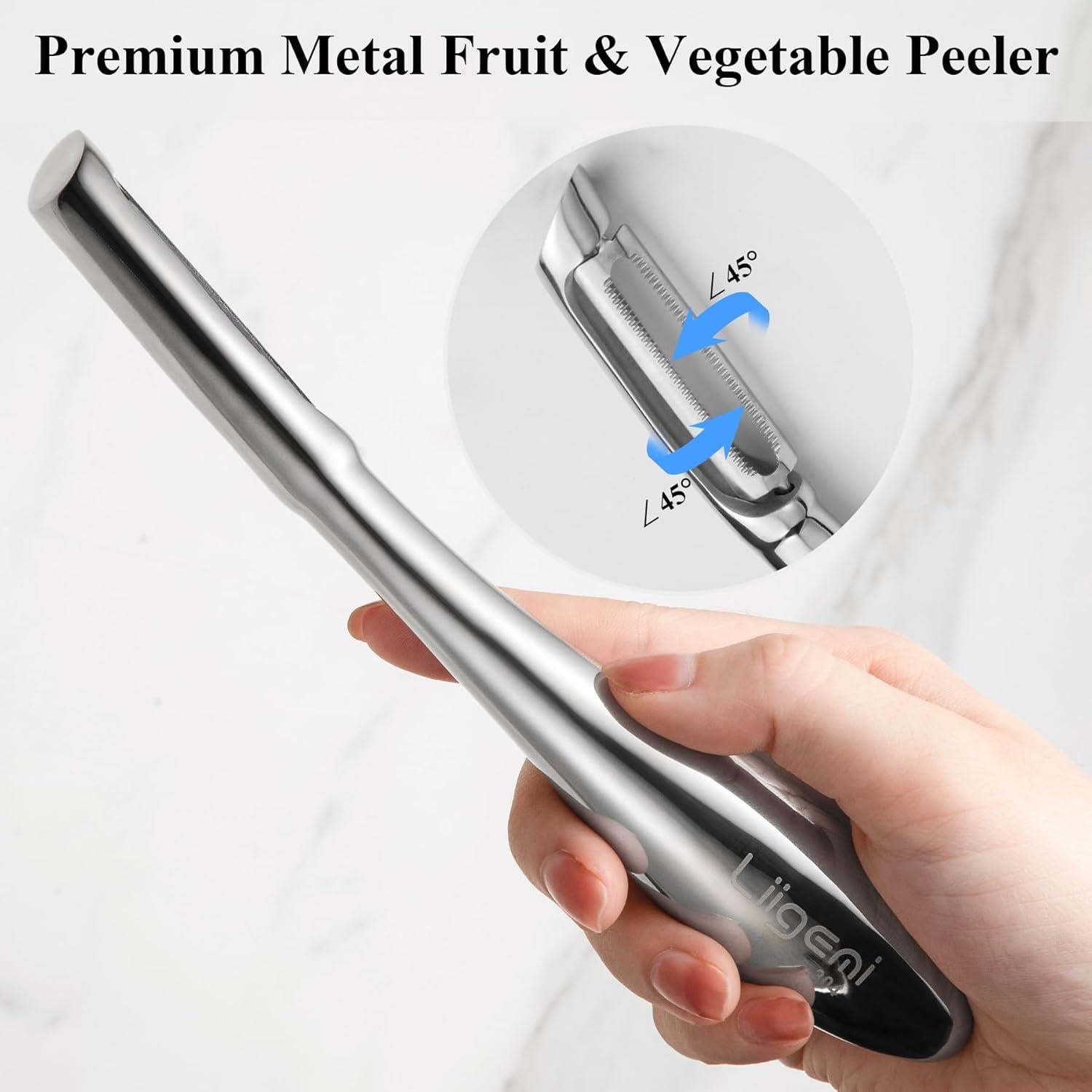 Pelador de Verduras LIIGEMI Acero Inoxidable Ergonómico 18 cm