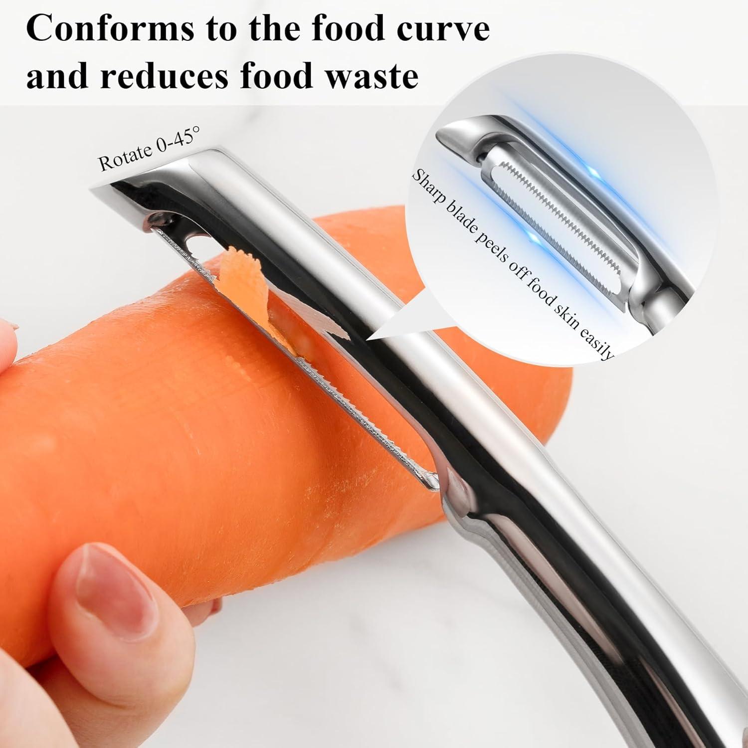 Pelador de Verduras LIIGEMI Acero Inoxidable Ergonómico 18 cm