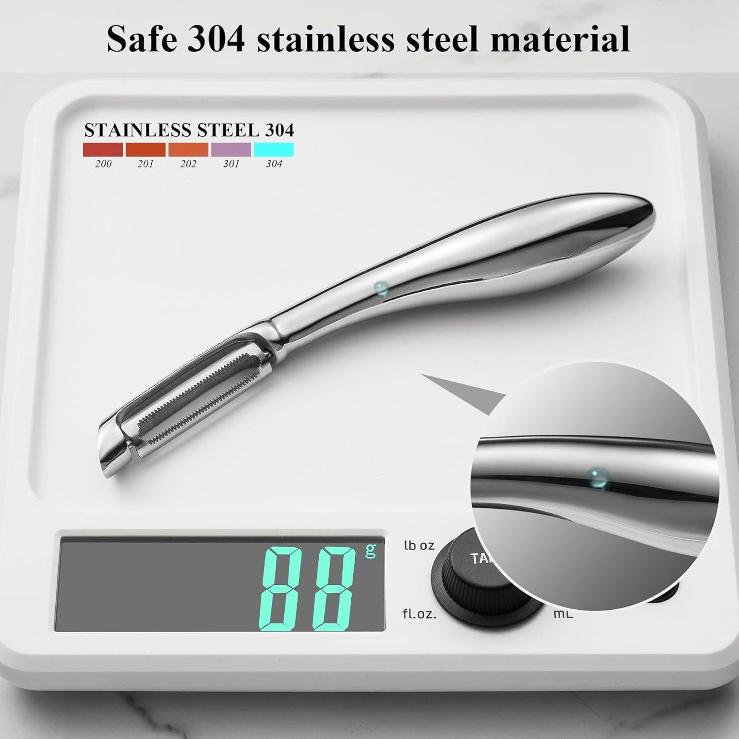 Pelador de Verduras LIIGEMI Acero Inoxidable Ergonómico 18 cm