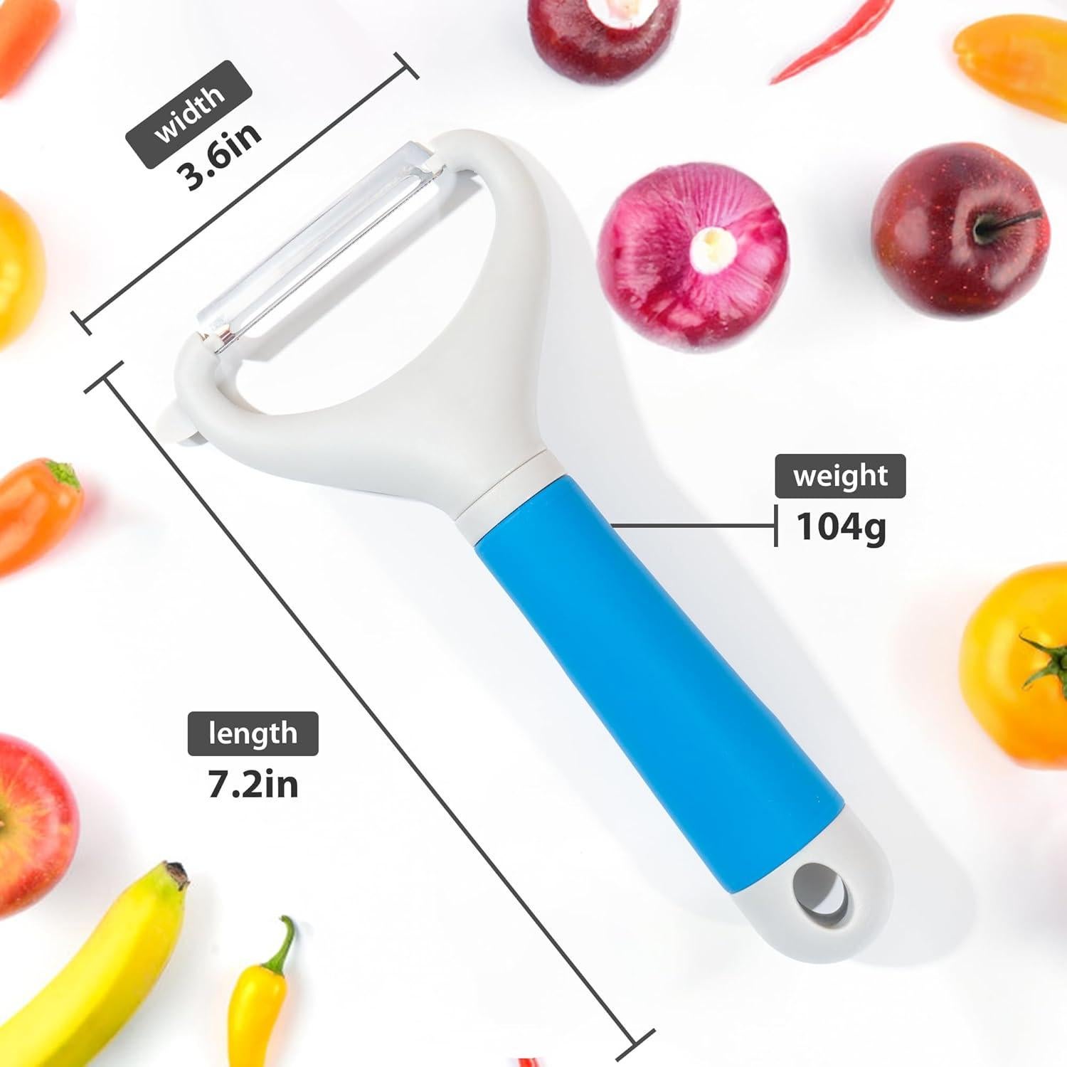 Pelador de Verduras y Frutas Li & Zhao Y Azul Ergonómico