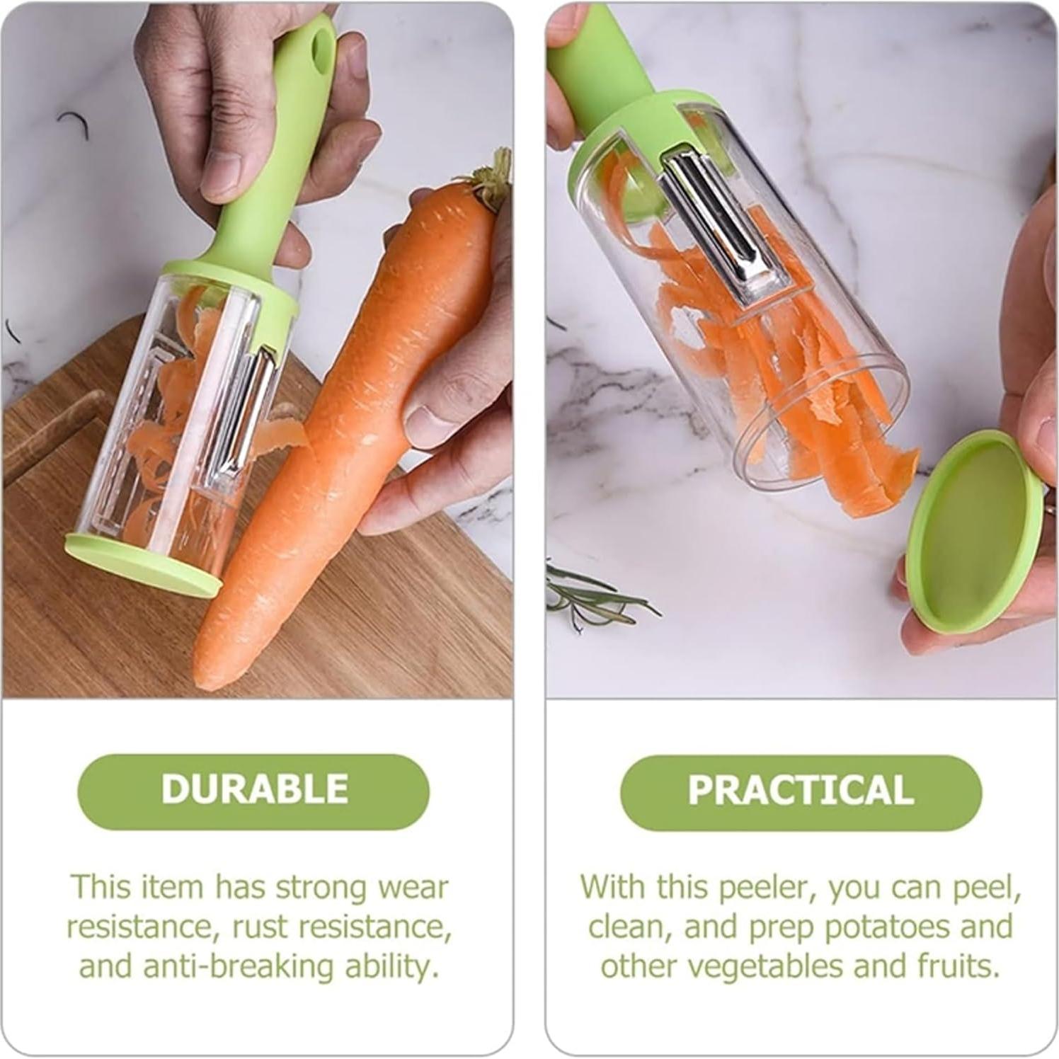 Pelador Multifuncional Genérico 2 en 1 con Caja de Almacenamiento