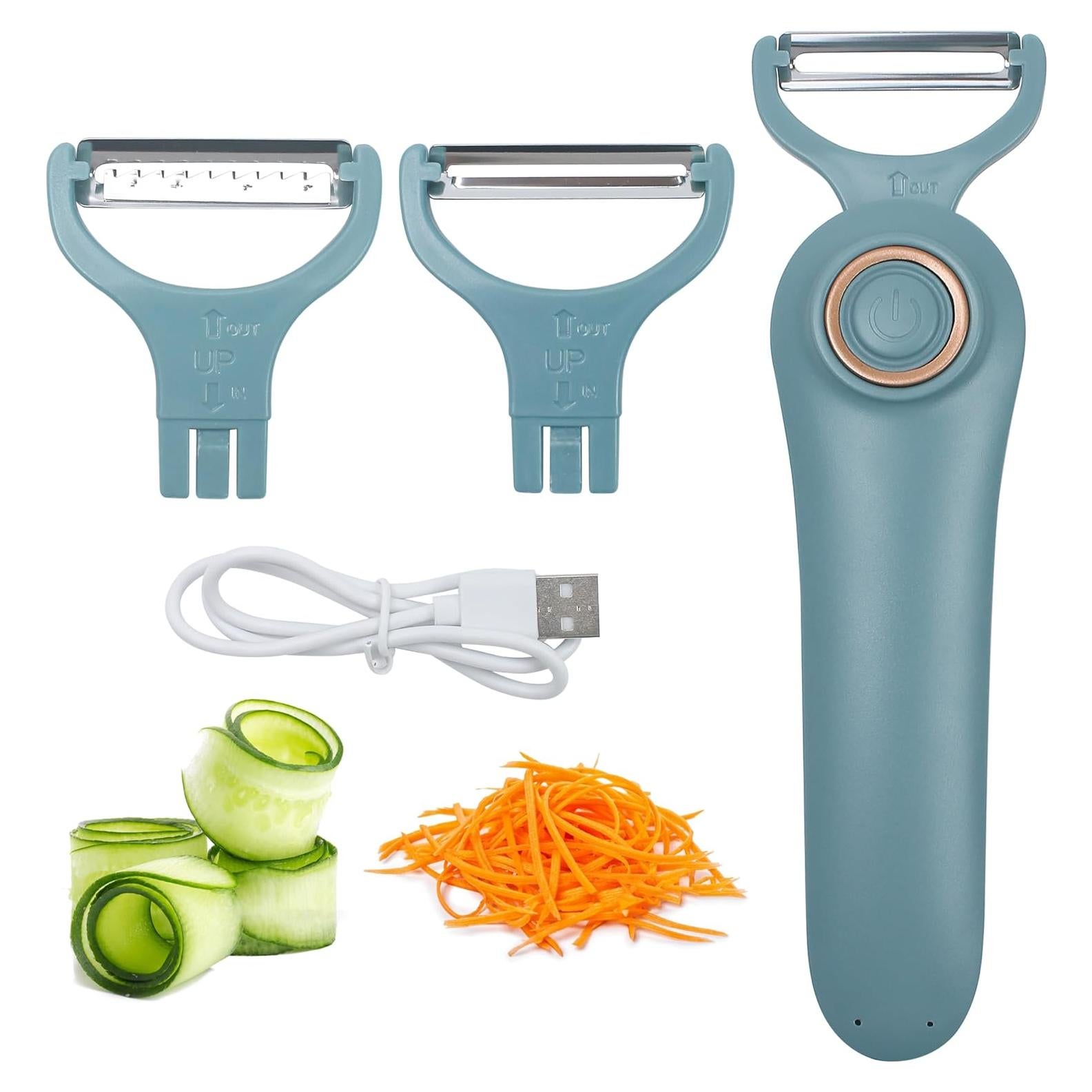 Pelador Eléctrico 3 en 1 Marsrut Azul - Cuchillas Inoxidable