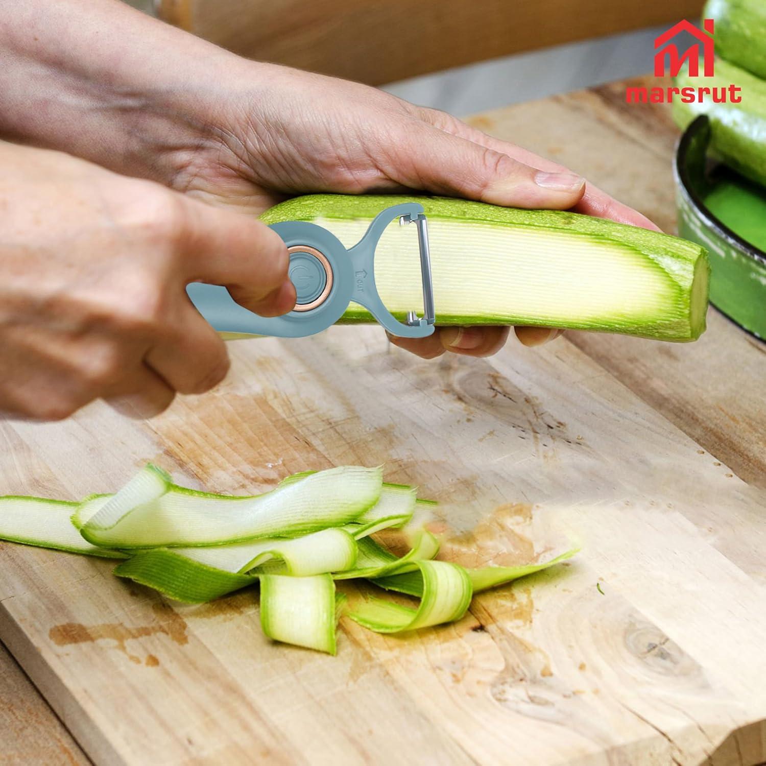 Pelador Eléctrico 3 en 1 Marsrut Azul - Cuchillas Inoxidable