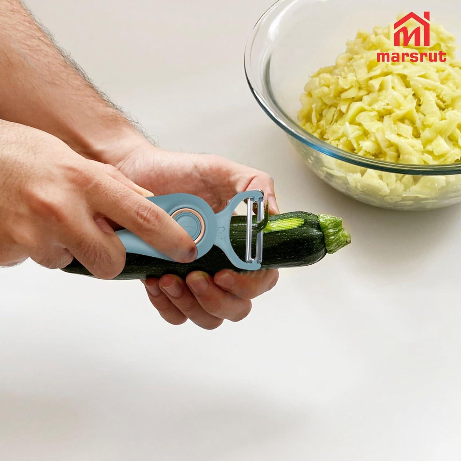 Pelador Eléctrico 3 en 1 Marsrut Azul - Cuchillas Inoxidable