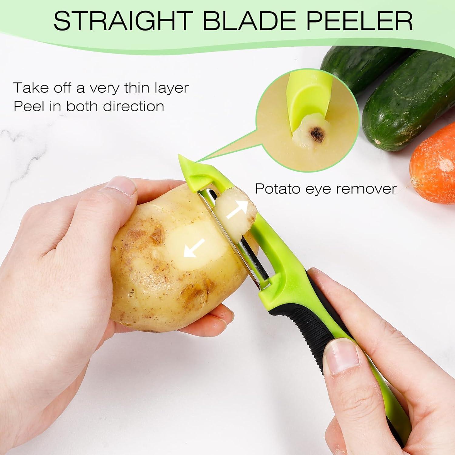 Pelador de Verduras 3 en 1 Senbowe con Mango Antideslizante