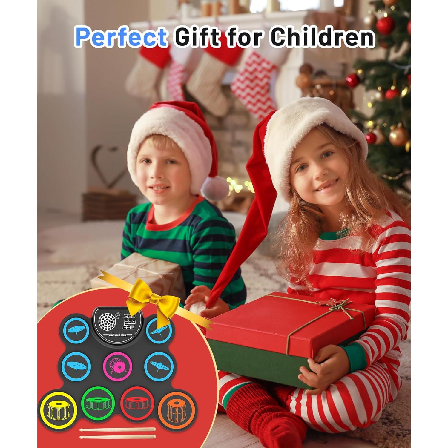 Batería Electrónica Sboet 9 Pads Portátil con Altavoz