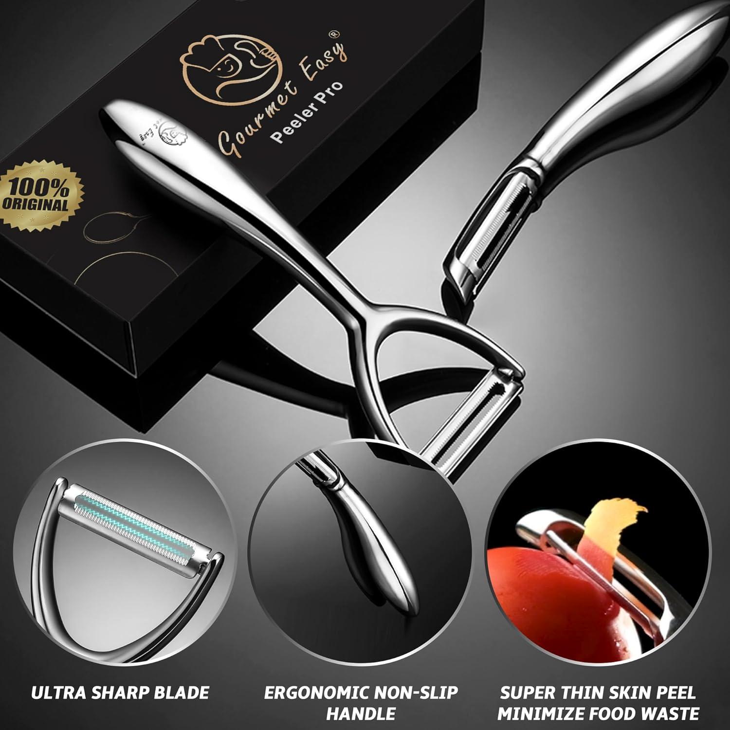 Pelador de Verduras Gourmet Easy YP1 Acero Inoxidable Ergonómico