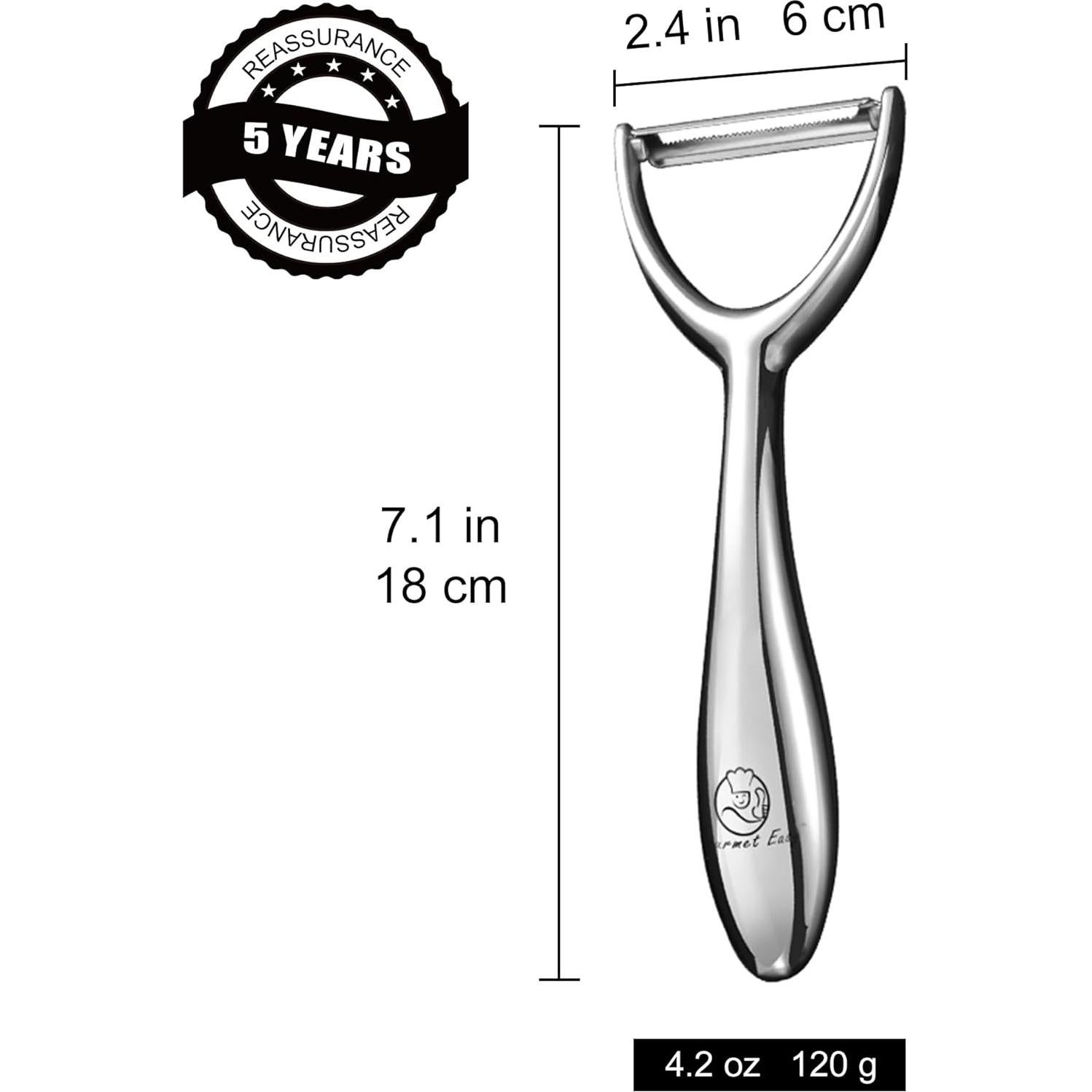 Pelador de Verduras Gourmet Easy YP1 Acero Inoxidable Ergonómico