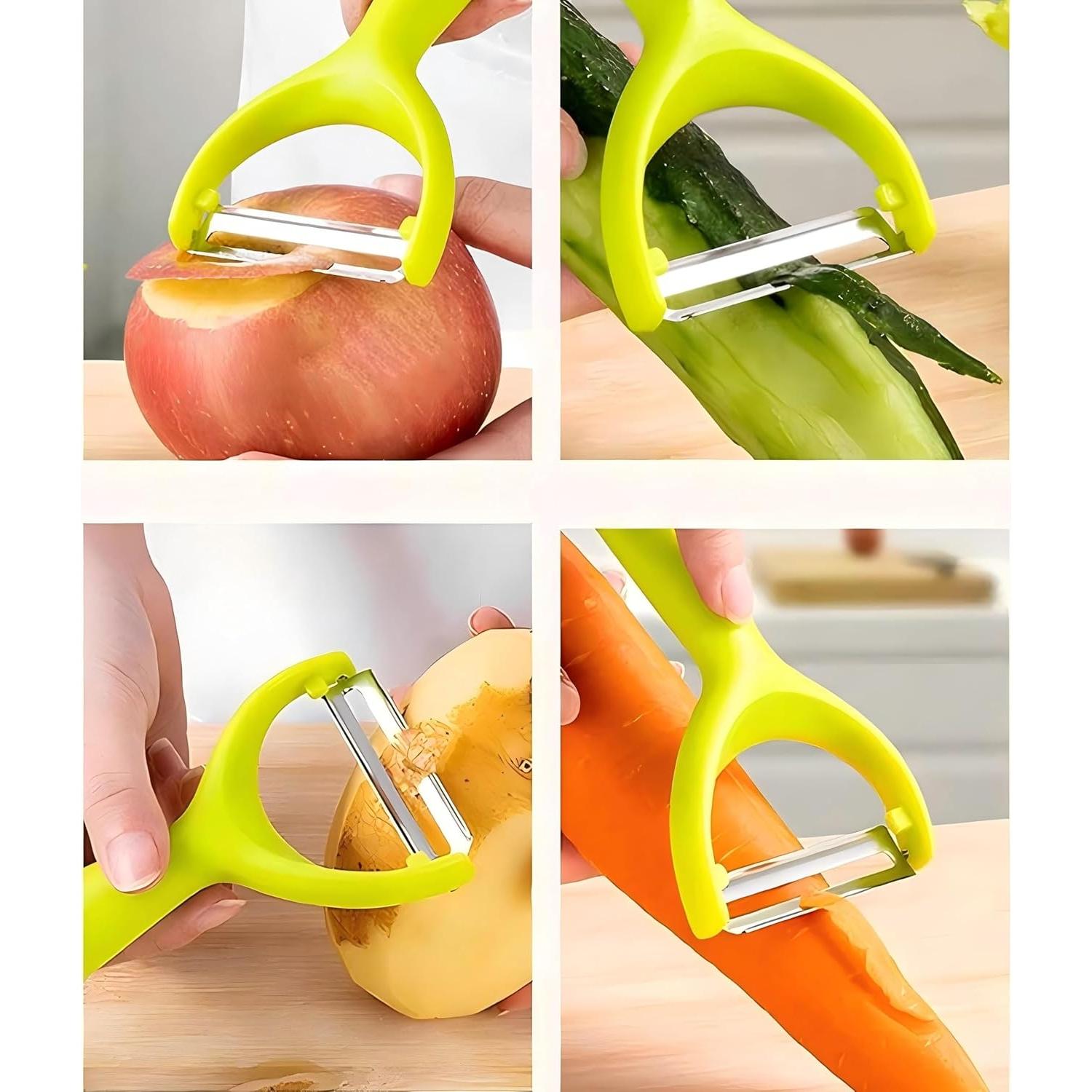 Set de 5 Peladores de Acero Inoxidable SSydl para Verduras y Frutas