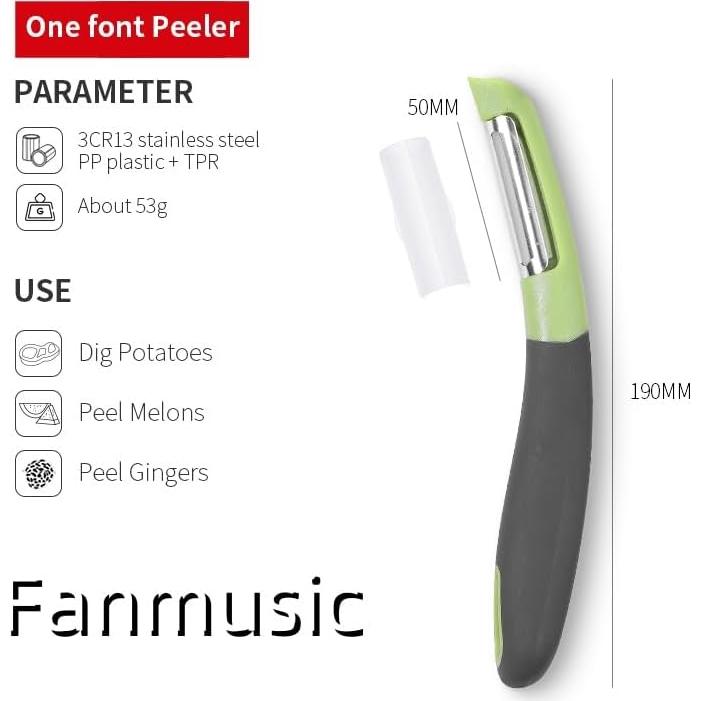 Pelador giratorio de frutas y verduras Fanmusic - Acero inoxidable