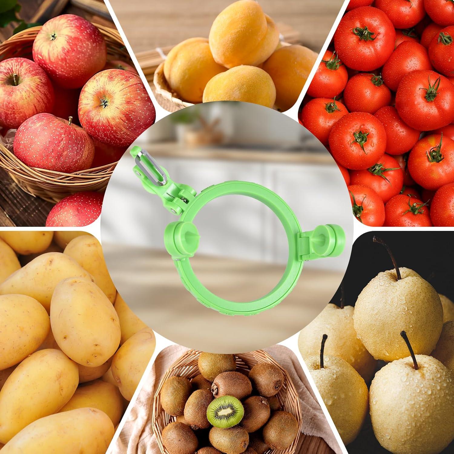 Pelador de Manzanas Nicerice Verde Ajustable de Acero Inoxidable