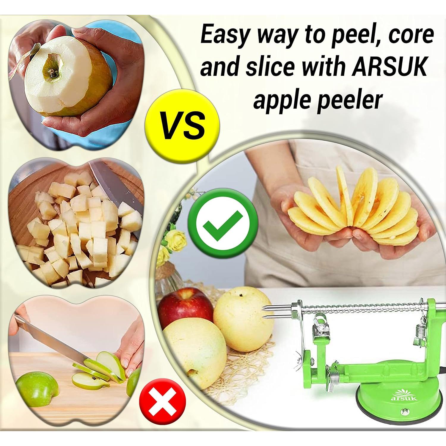 Peladora de Manzanas ARSUK 3 en 1 Manual con Cuchilla Ajustable