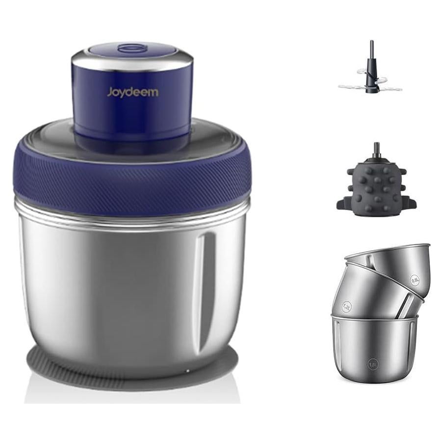 Procesador de Alimentos Joydeem JD-376B 300W 3 Tazones Acero Inoxidable