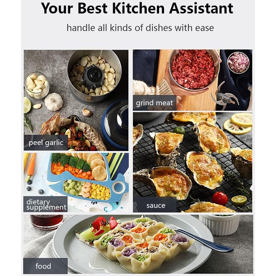 Procesador de Alimentos Joydeem JD-376B 300W 3 Tazones Acero Inoxidable