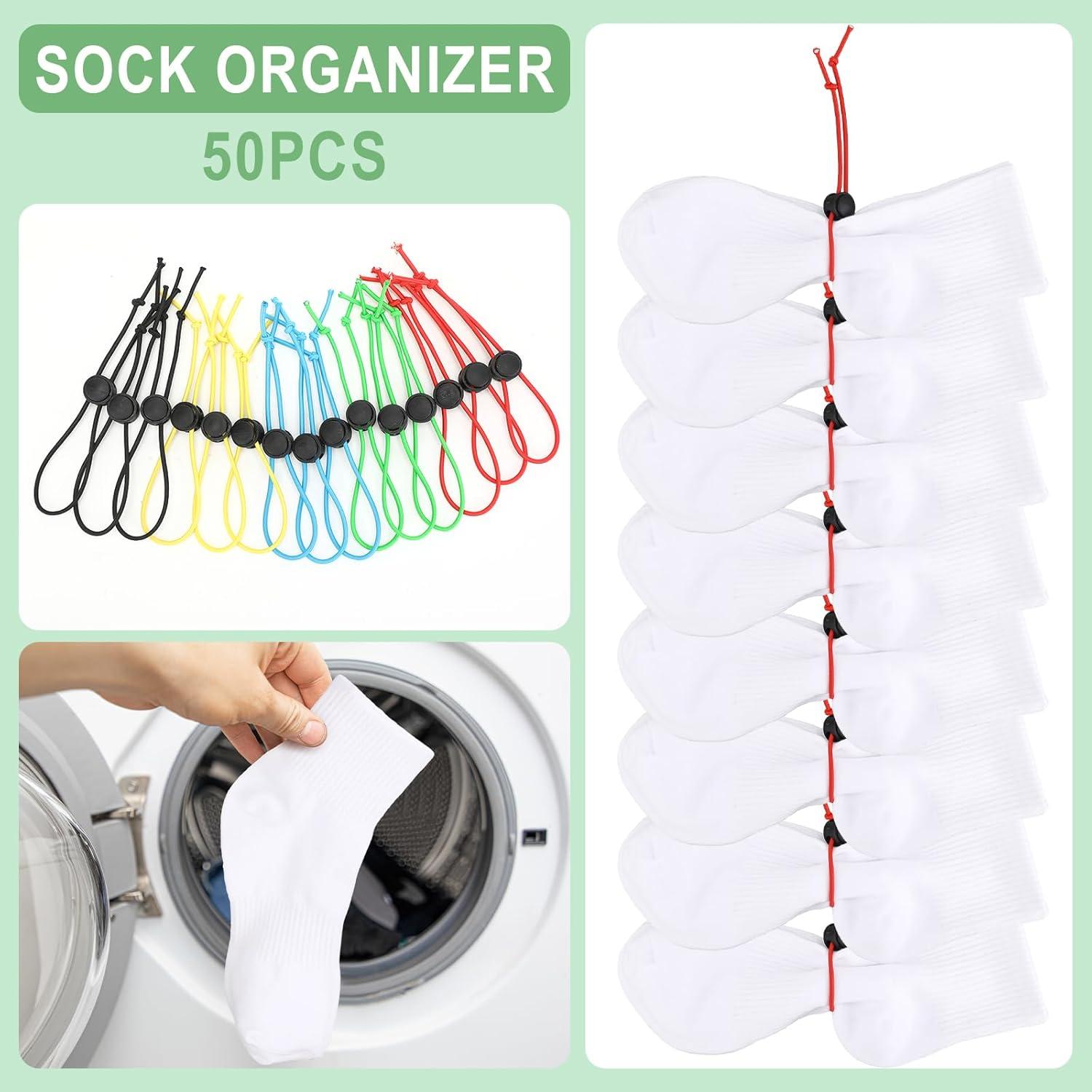 50 Clips para Calcetines Wowangce - Organizador de Lavandería