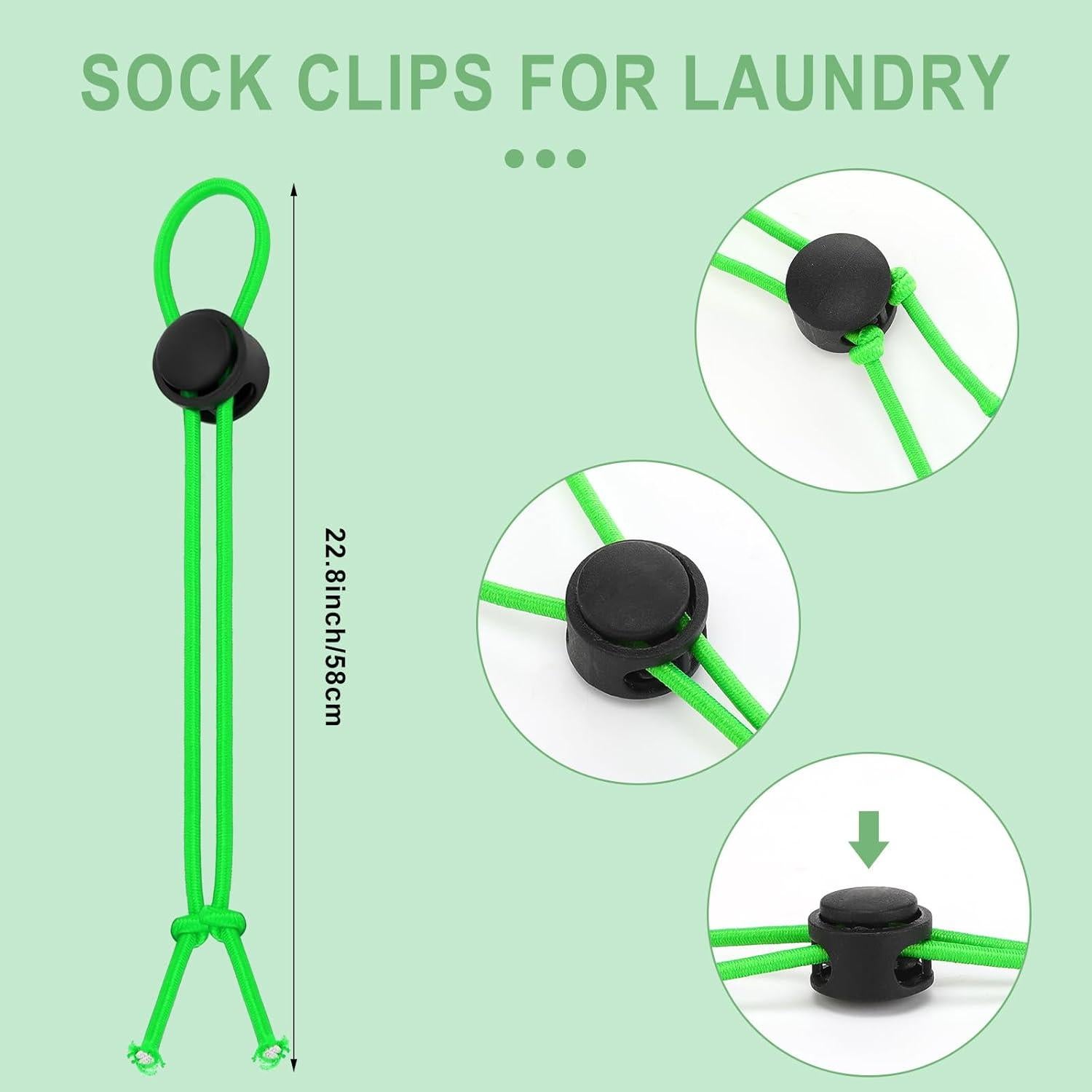 50 Clips para Calcetines Wowangce - Organizador de Lavandería