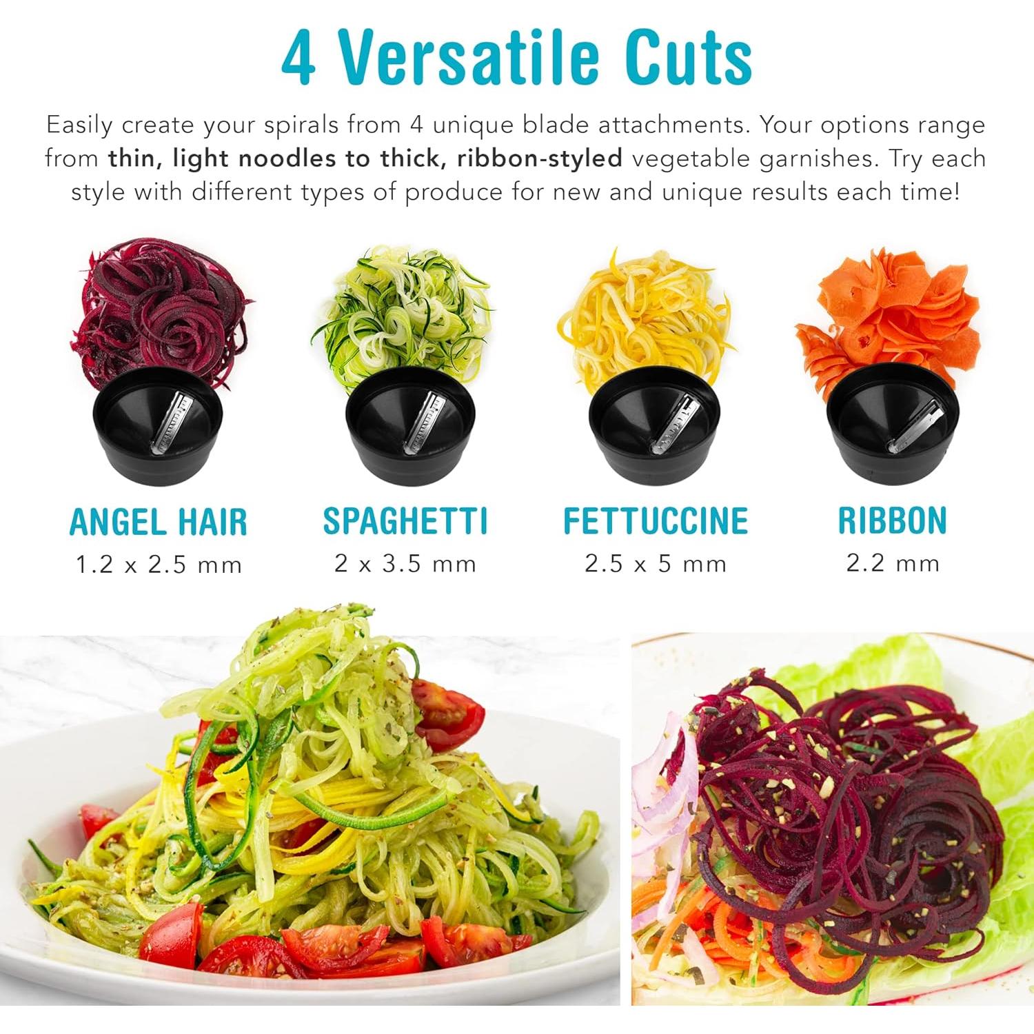 Espiralizador Eléctrico Shine Kitchen Co. SES-100 1.8L 4 Cuchillas