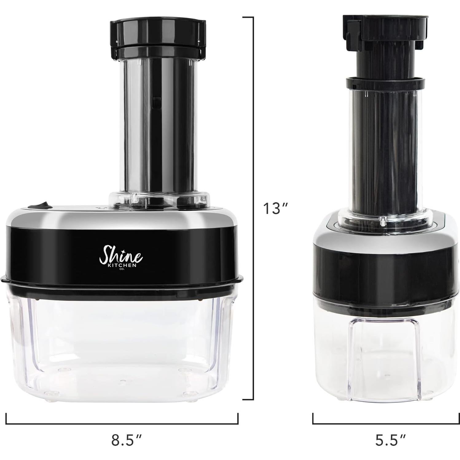 Espiralizador Eléctrico Shine Kitchen Co. SES-100 1.8L 4 Cuchillas