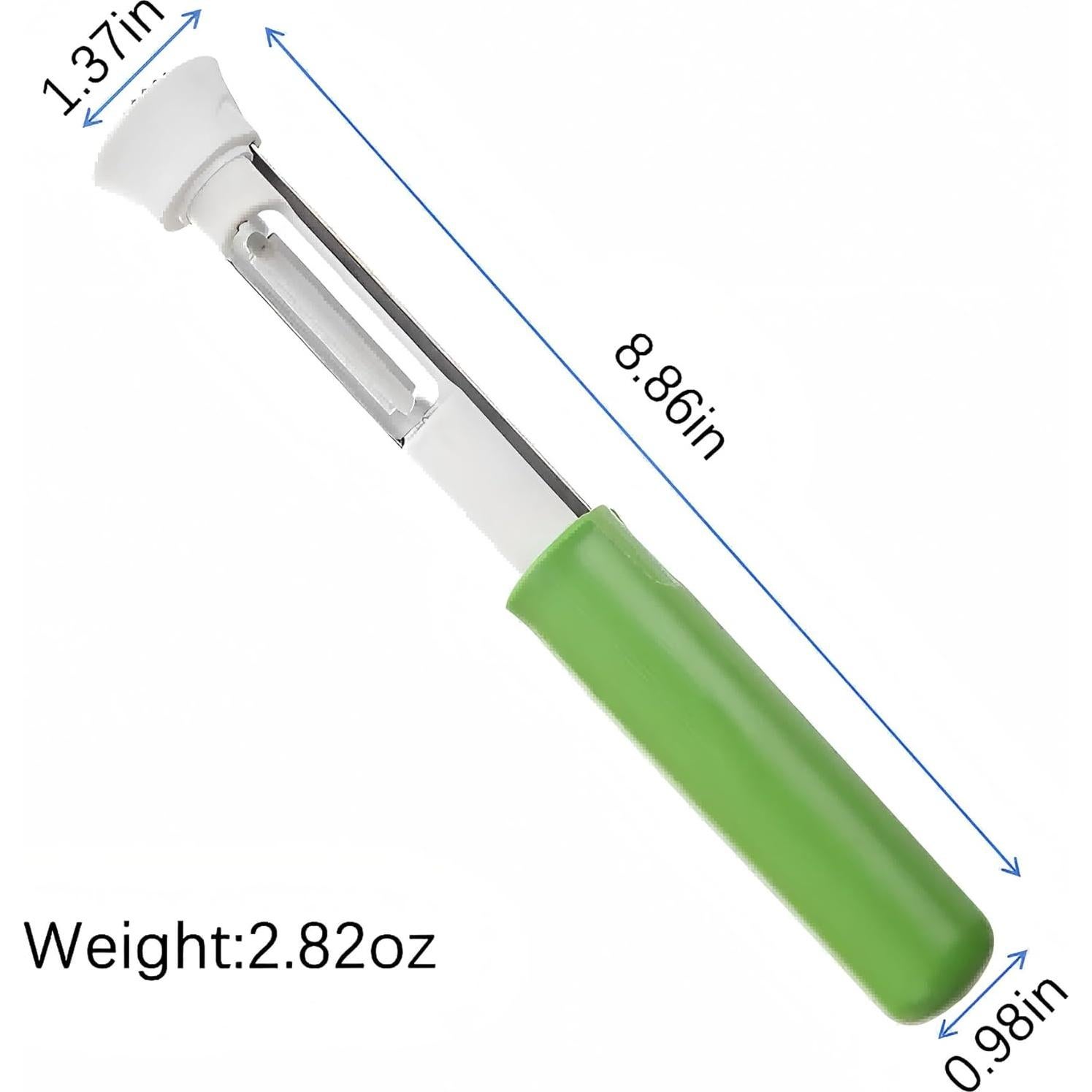 Pelador y Removedor de Corazón de Frutas 2 en 1 Azhaoiang Verde