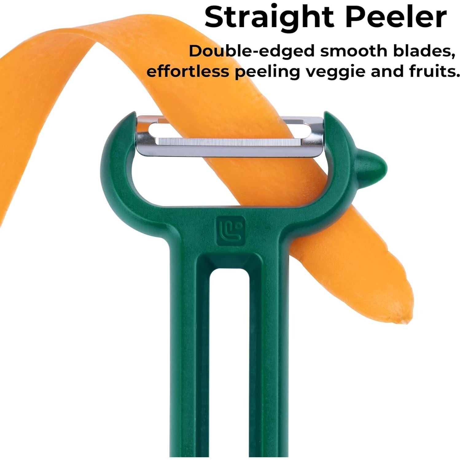 Pelador de Verduras Linoroso Y Acero Inoxidable Verde