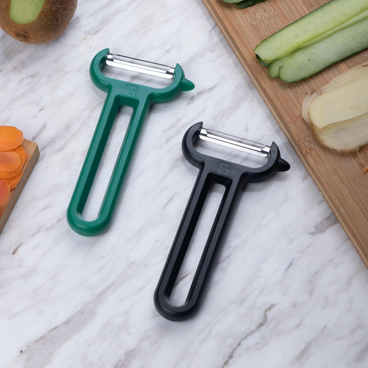 Pelador de Verduras Linoroso Y Acero Inoxidable Verde