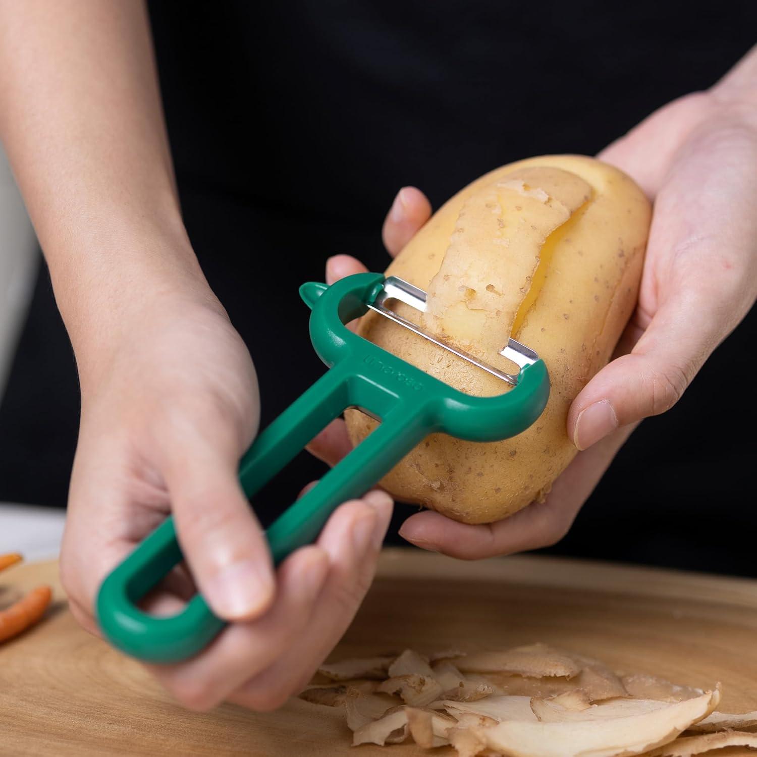 Pelador de Verduras Linoroso Y Acero Inoxidable Verde