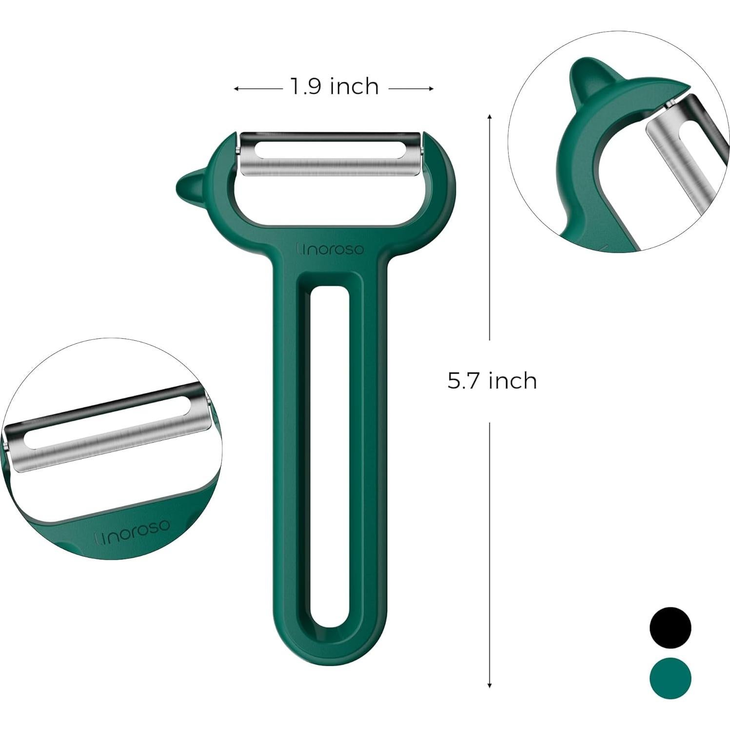 Pelador de Verduras Linoroso Y Acero Inoxidable Verde