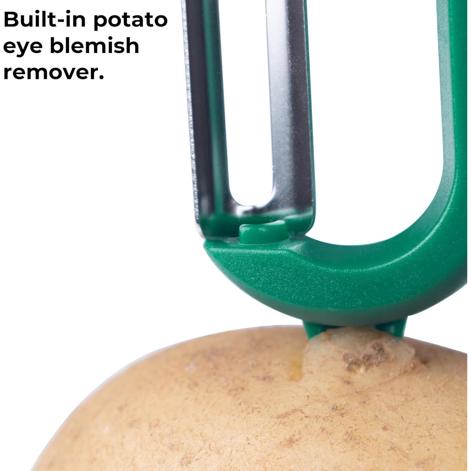 Pelador de Verduras Linoroso Y Acero Inoxidable Verde