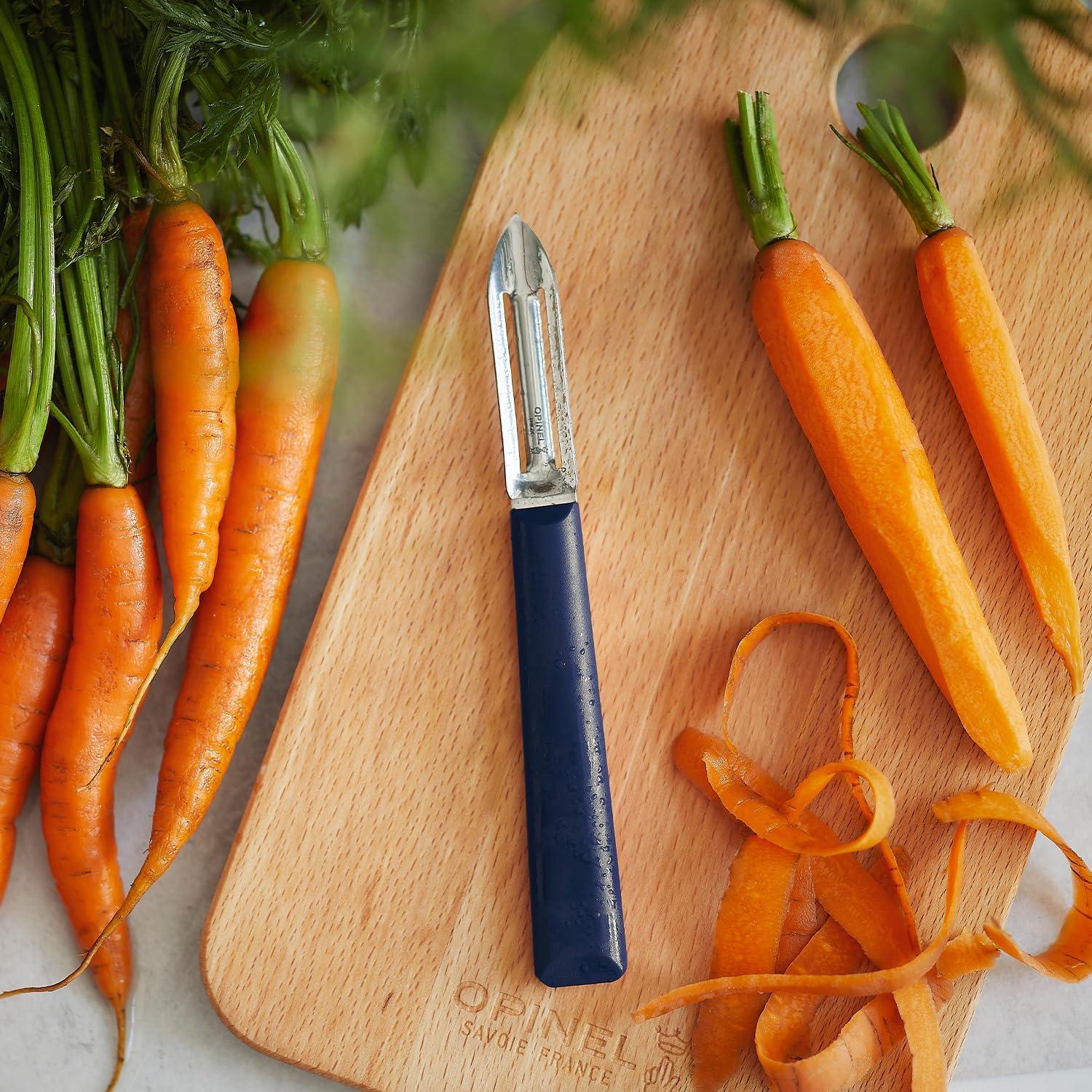 Pelador Manual Opinel No. 315 Azul, Acero Inoxidable, Apto Lavavajillas