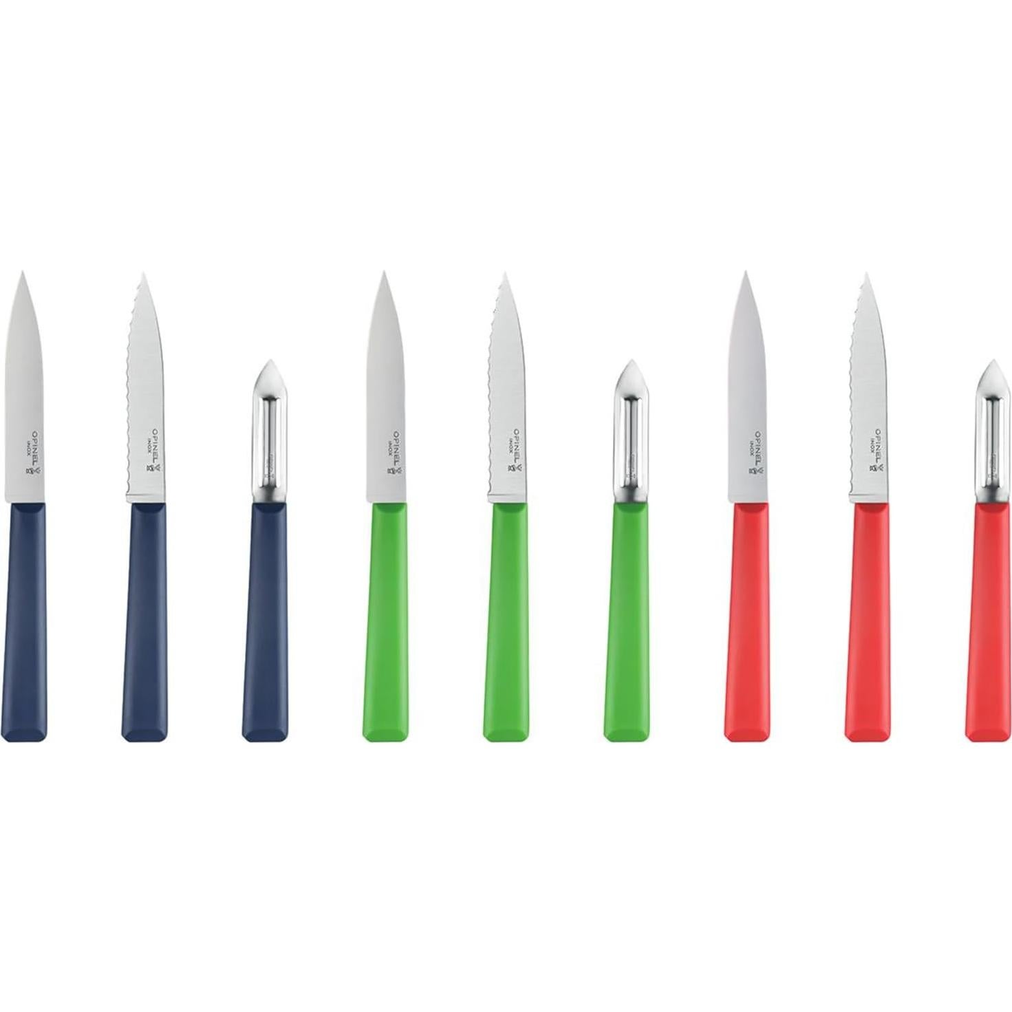 Pelador Manual Opinel No. 315 Azul, Acero Inoxidable, Apto Lavavajillas