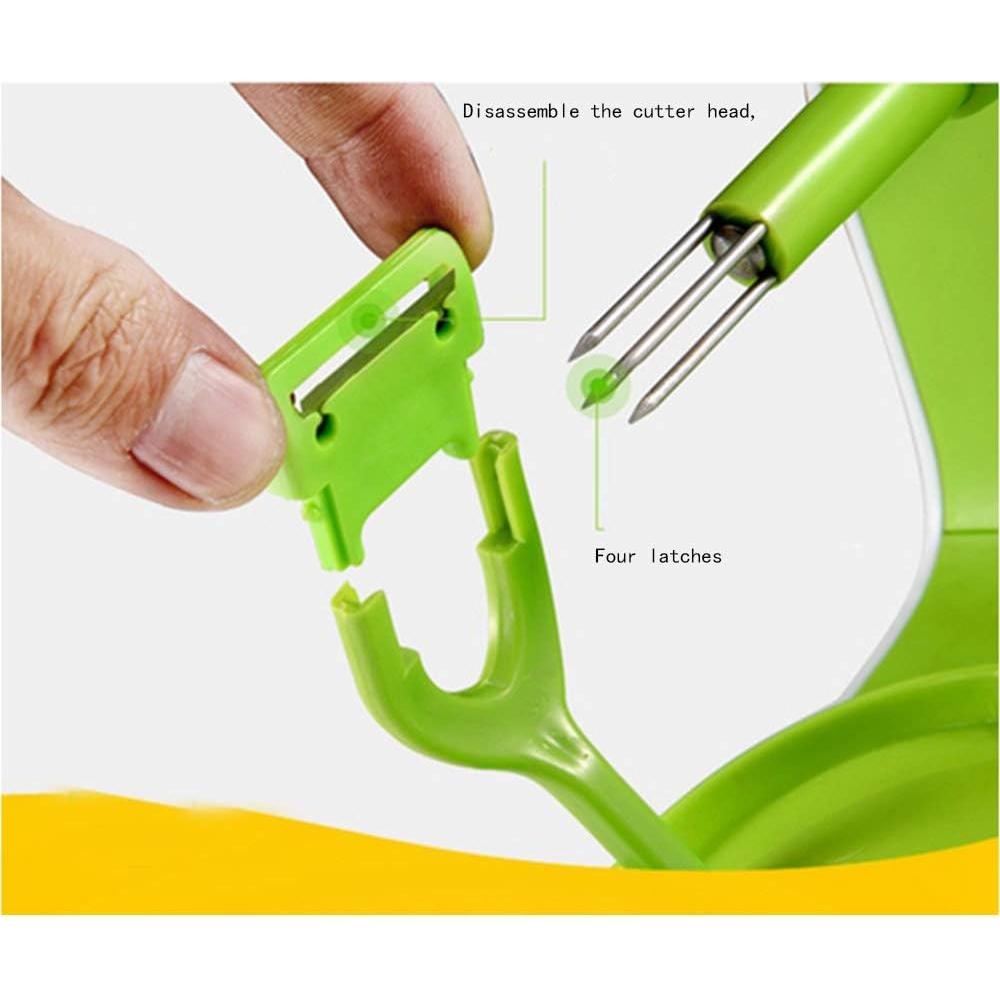 Pelador de Manzana Manual OUKEYI con Cortador de 8 Cuchillas