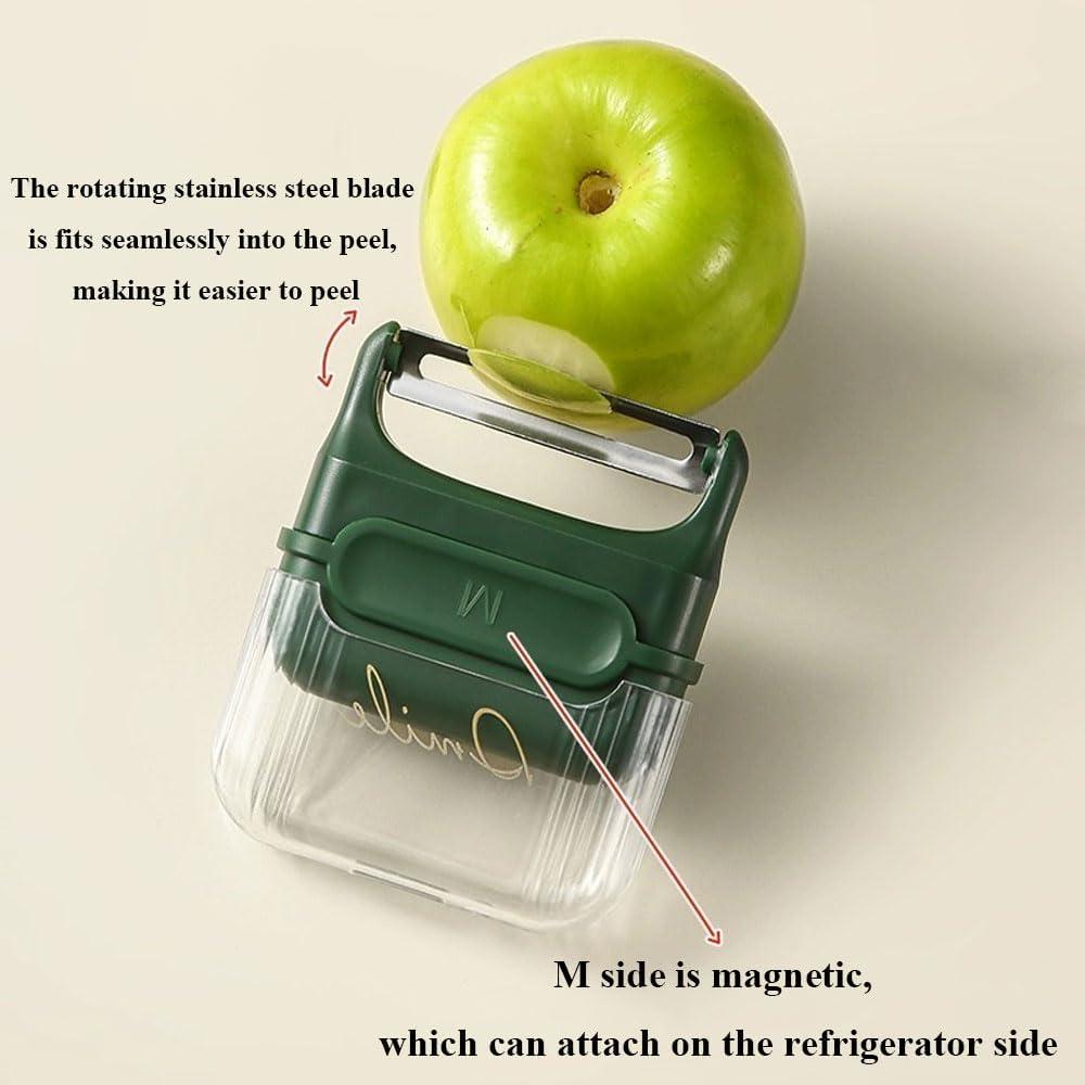 Pelador de Frutas y Verduras Oniapro - Acero Inoxidable, Verde/Azul