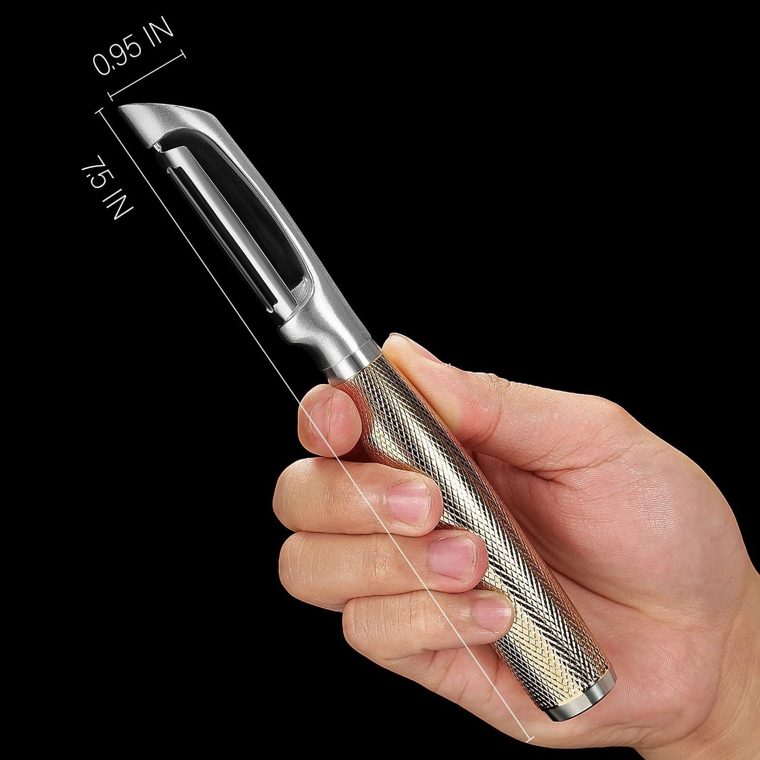 Pelador de Cocina KUUNER Mango de Oro Acero Inoxidable 304