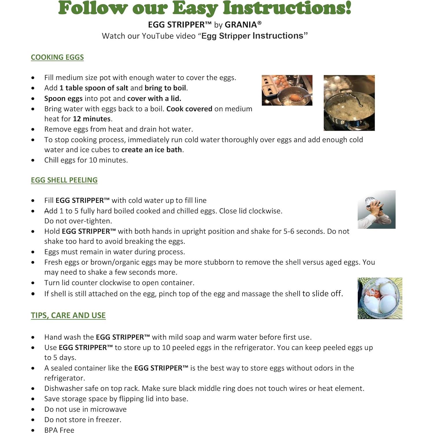 Pelador de Huevos Grania EZ EGG STRIPPER 5 Huevos