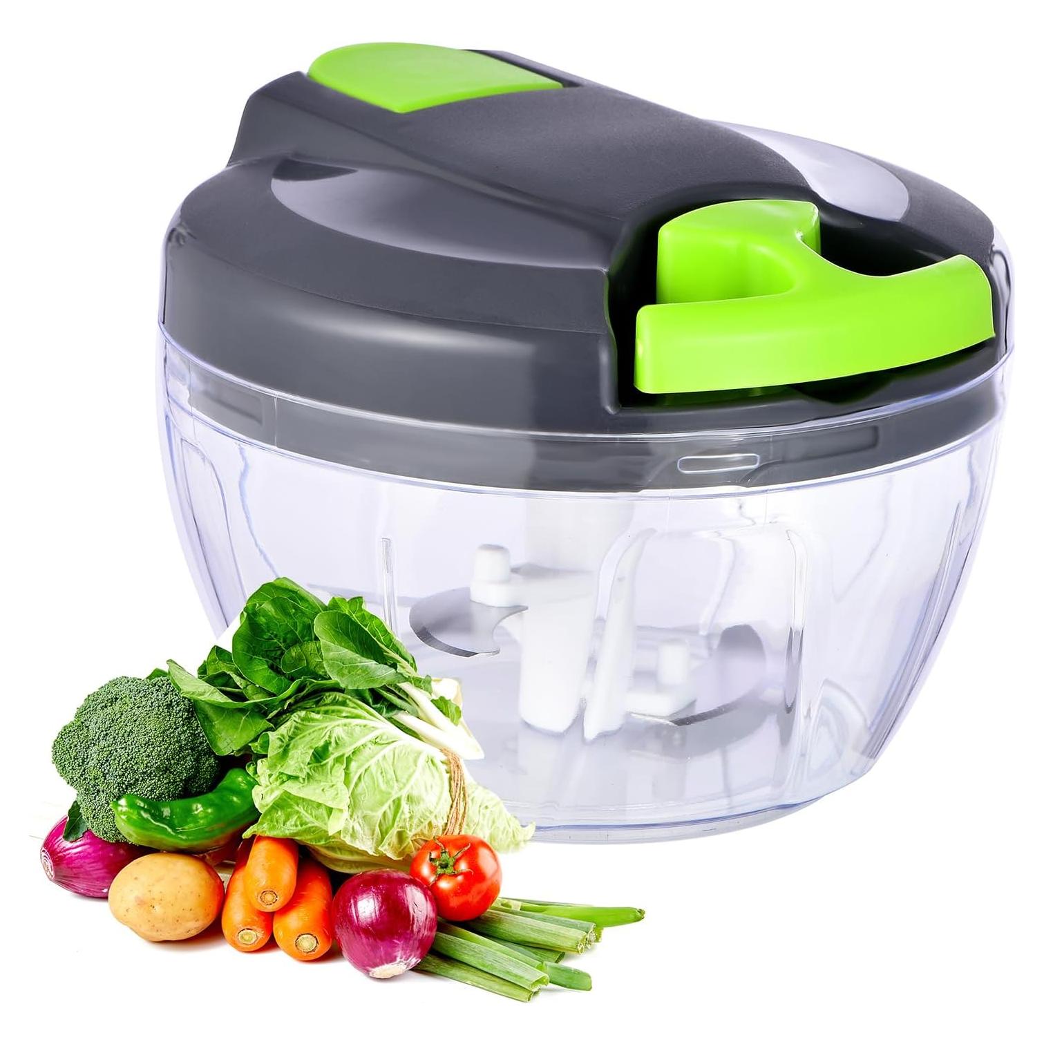 Picador de Verduras Manual Ziweaye 500ml Verde Claro